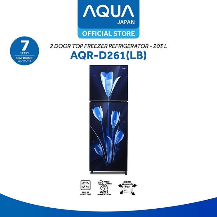 KULKAS LEMARI ES 2 PINTU AQUA AQR-D261 DS NO FROST ORIGINAL - 261 LB