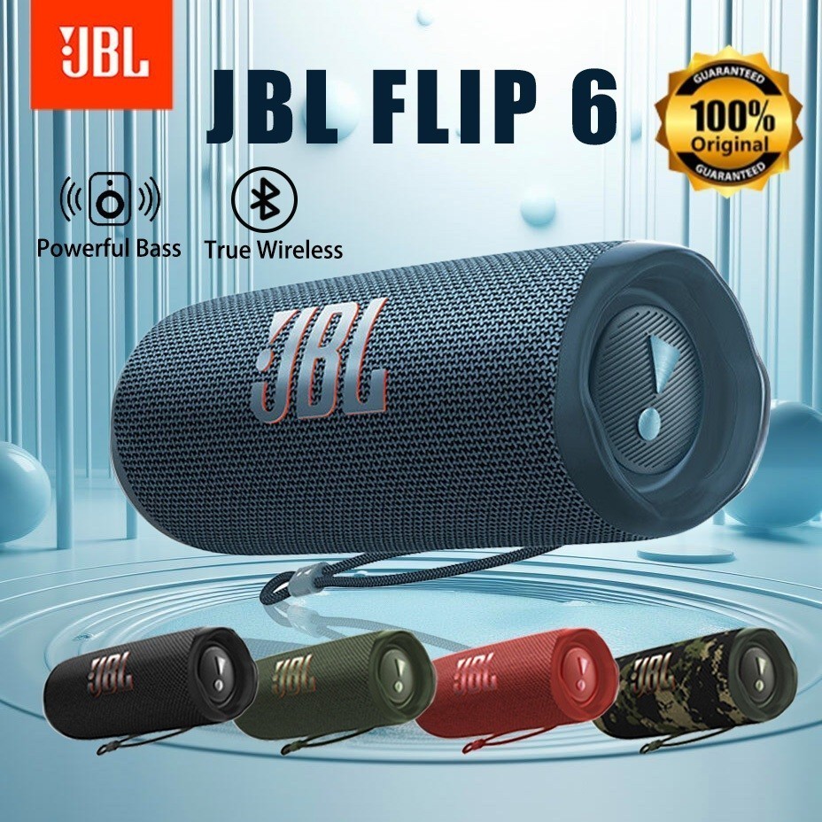 JBL Flip 6 100% Original Portable Bluetooth Speaker Powerful Sound and deep bass IP67 Waterproof out