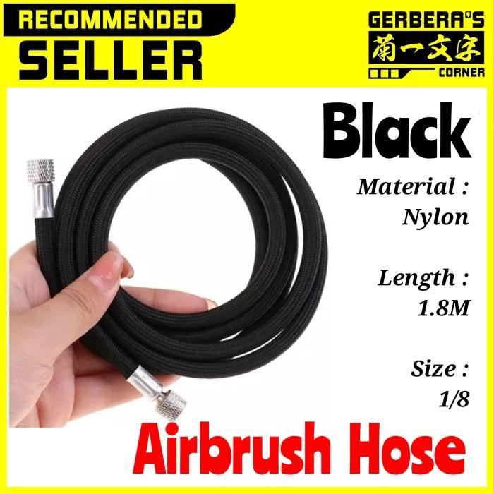 AirBrush Hose Selang Airbrush 1/8 Selang Pen Brush Mini Compressor - Hitam