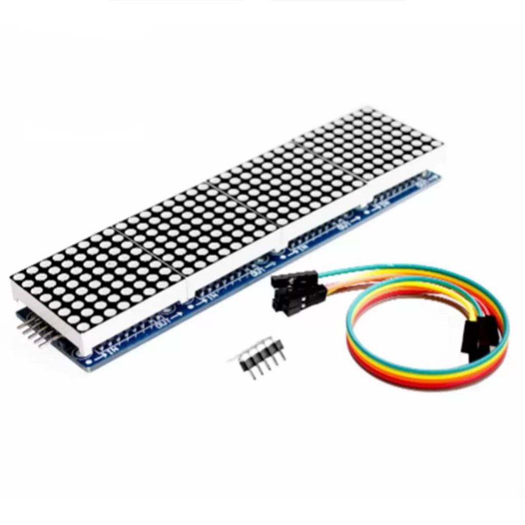 MAX7219 LED DOT MATRIX MODULE 8x8 4-IN-1 32X8 RUNNING TEXT DISPLAY BIRU