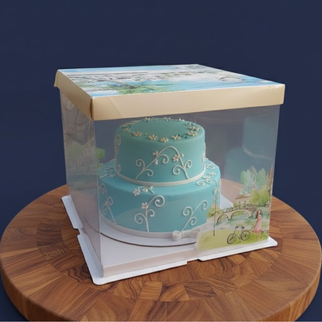 PREMIUM Kotak kado transparan / Box mika transparan / Box Kue Mika / Box Kue Tart mika / Box kue mik