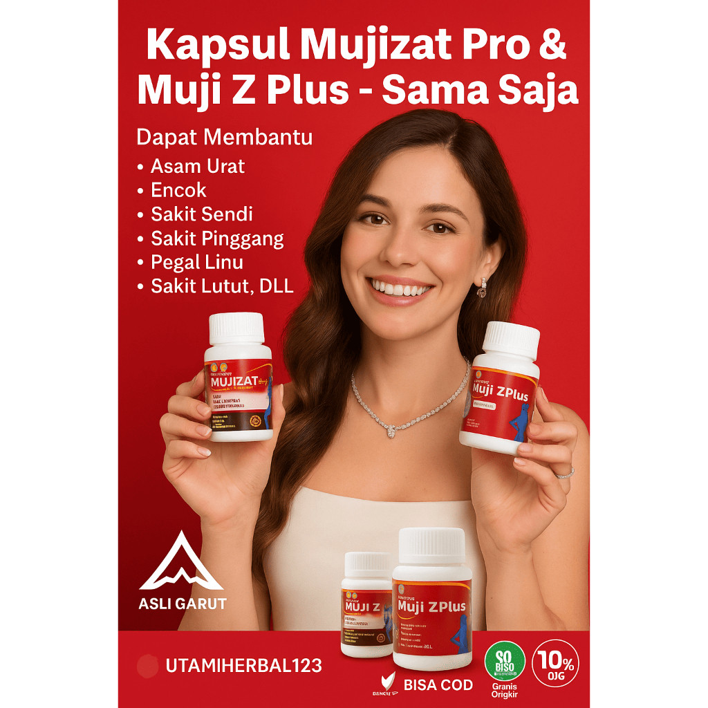 Termurah Kapsul Mujizat Obat Asam Urat, Rematik, Pegal Linu, Sakit Pinggang, Nyeri Sendi, Stroke