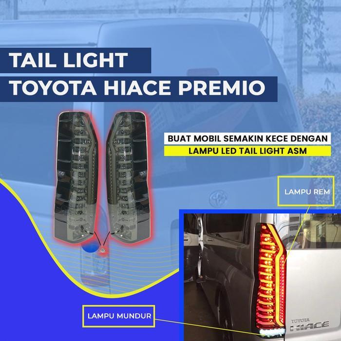 PROMO GASPOLL Tail Light LED Stop Lamp Toyota HIACE 2019-2022 Smoke - Barang Saja
