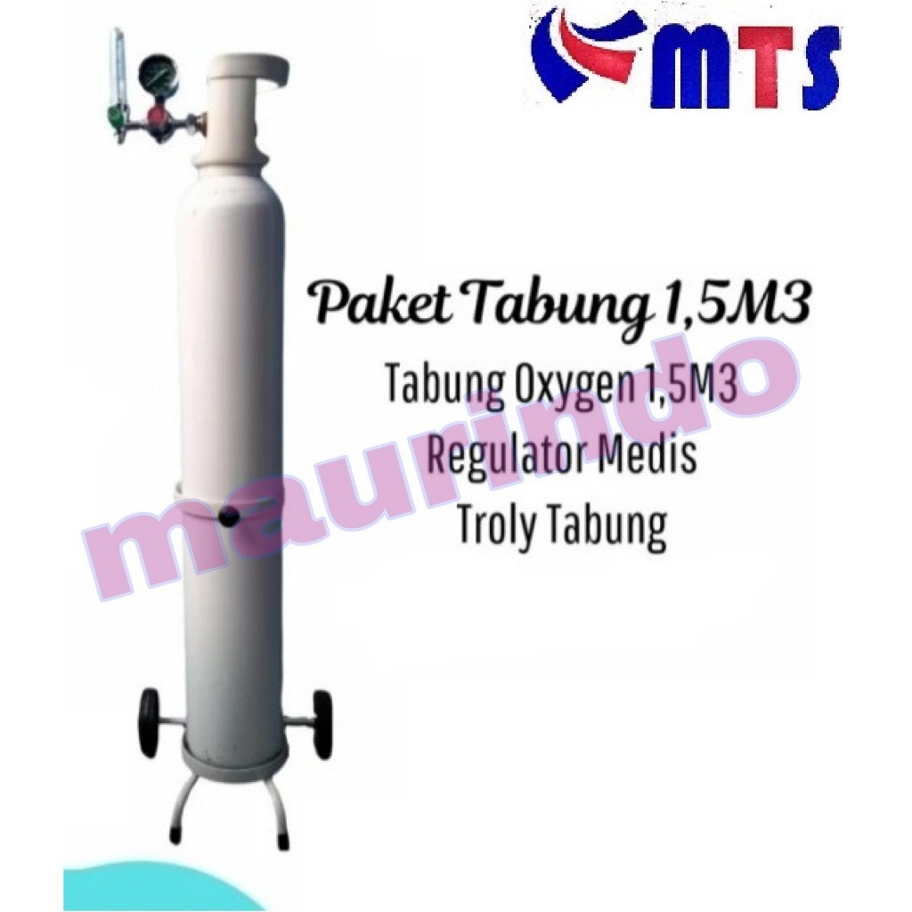 COD - Tabung Oksigen 1.5M3 Lengkap Komplit Siap Pakai Tabung 1.5 m3 Isi Full