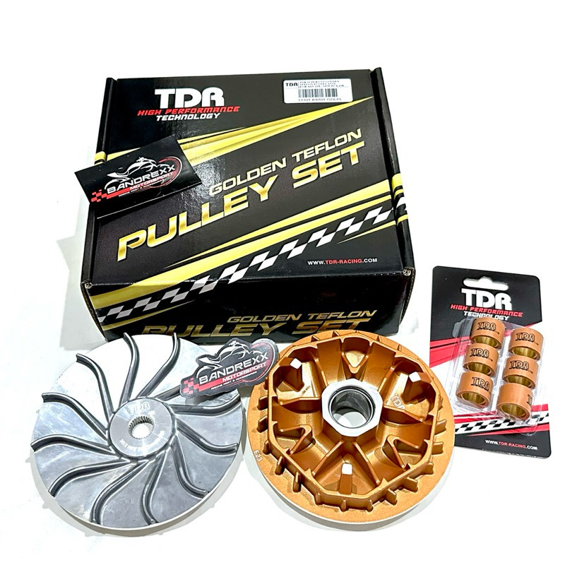 Paket Pulley TDR Golden Teflon+Roller TDR For ADV 160-Vario 160-PCX 160-Stylo 160