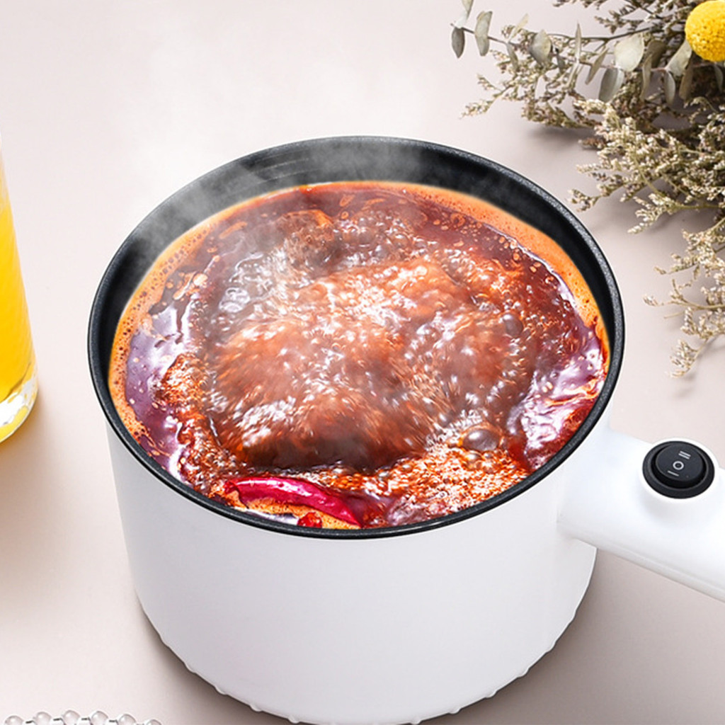 1.5L Electric Cooking Pot Non Stick 2 Gear Temperatures Multifunctional Mini Electric Hot Pot for Do