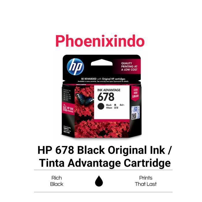 Tinta HP 678 Black HP678 HP678B 678B Original Ink Advantage Cartridge