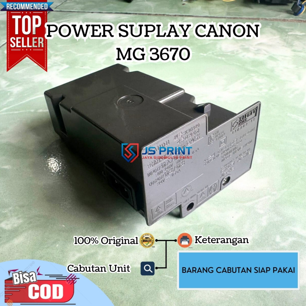Power Supply Adaptor Canon MG2170, MG2270, MG3170, MG3570, E500, E510 QK1-7305 K30330 Power Adaptor 