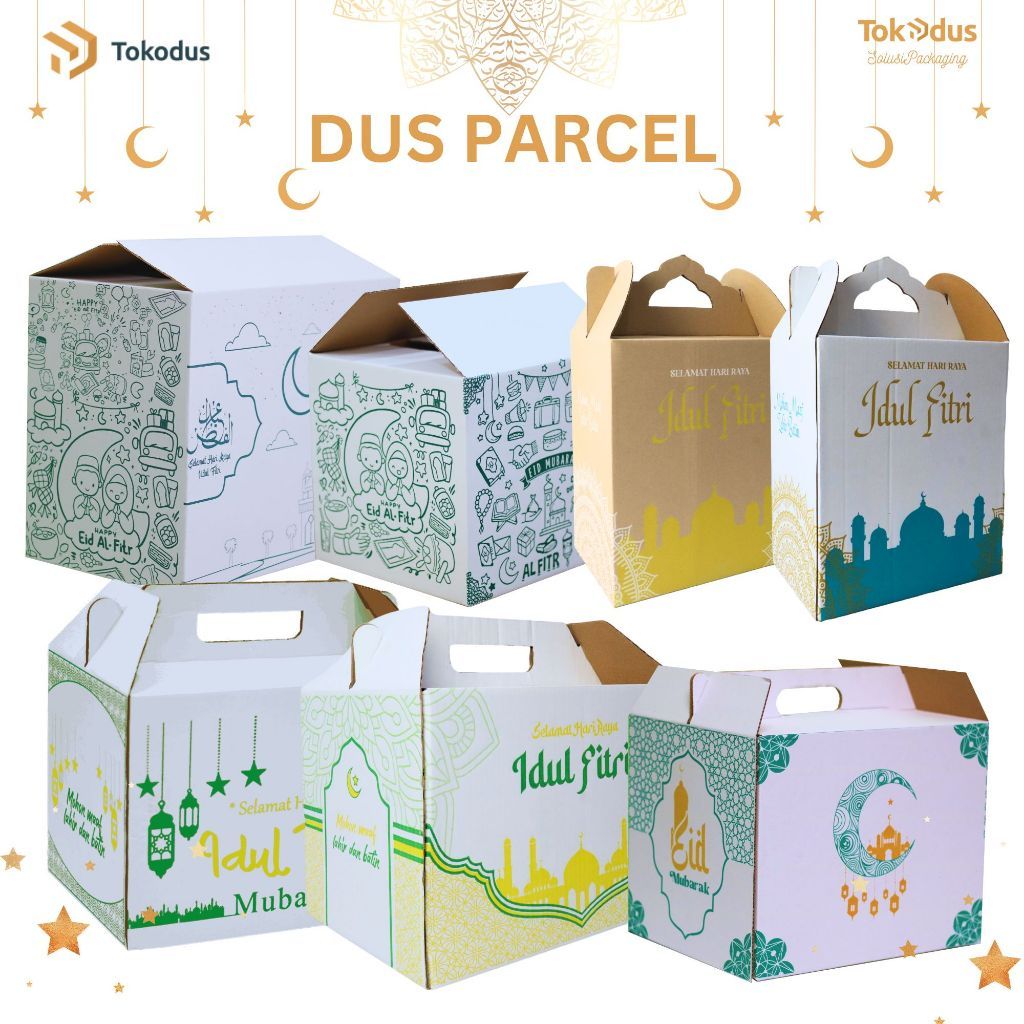 Kardus Box Parcel Lebaran | Dus Hampers Lebaran | Box Kue Lebaran | Dus Parcel | Dus Sembako  - Toko