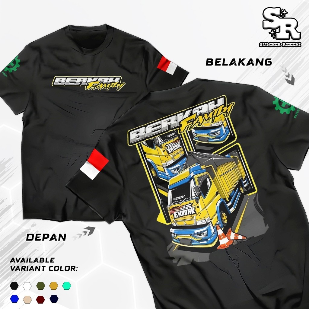 T-shirt Kaos Truk Canter Distro, Driver Canter Kaos Driver Muda BERKAH FAMILY | Baju Kaos Pria Motif