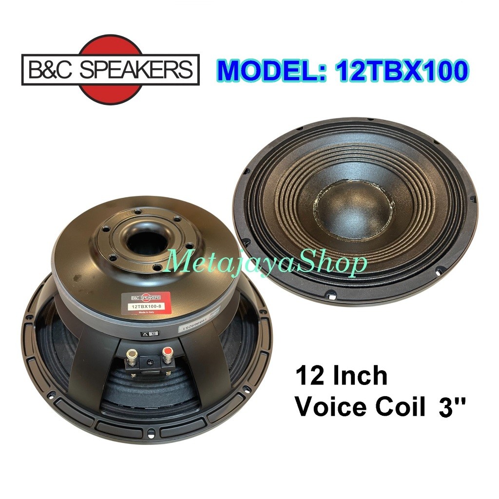 Speaker Komponen B&C 12TBX100-8 Voice Coil 3" Speaker Midle B&C12TBX100 Mid low