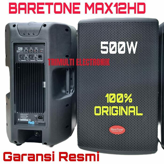 BARETONE MAX-12 HD SPEAKER AKTIF BARETONE MAX12HD 500WATT 1 PCS - LIONEL STORE 01