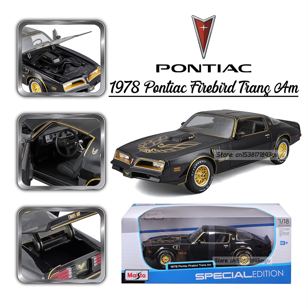 Maisto 1:18 1978 Pontiac Firebird Trans Am alloy car model crafts decoration collection toy tools gi