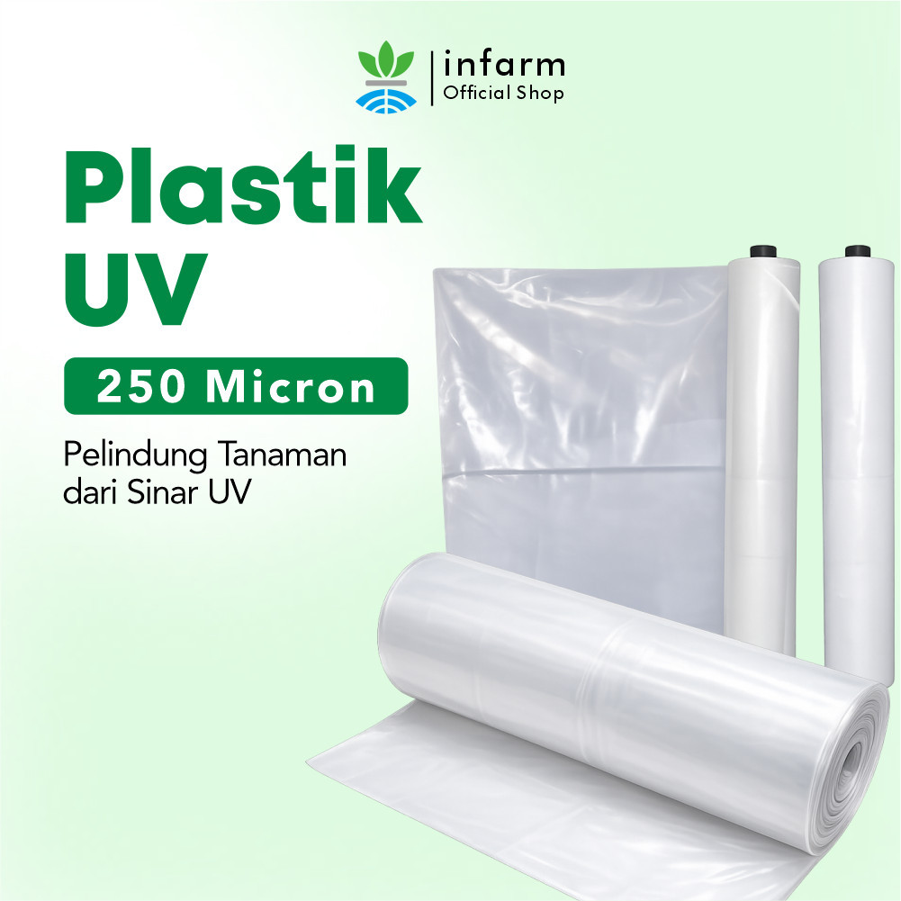 BOTANI - Plastik UV Greenhouse 250 micron Plastik Anti UV 14% Penutup Tanaman Tahan Panas dan Hujan