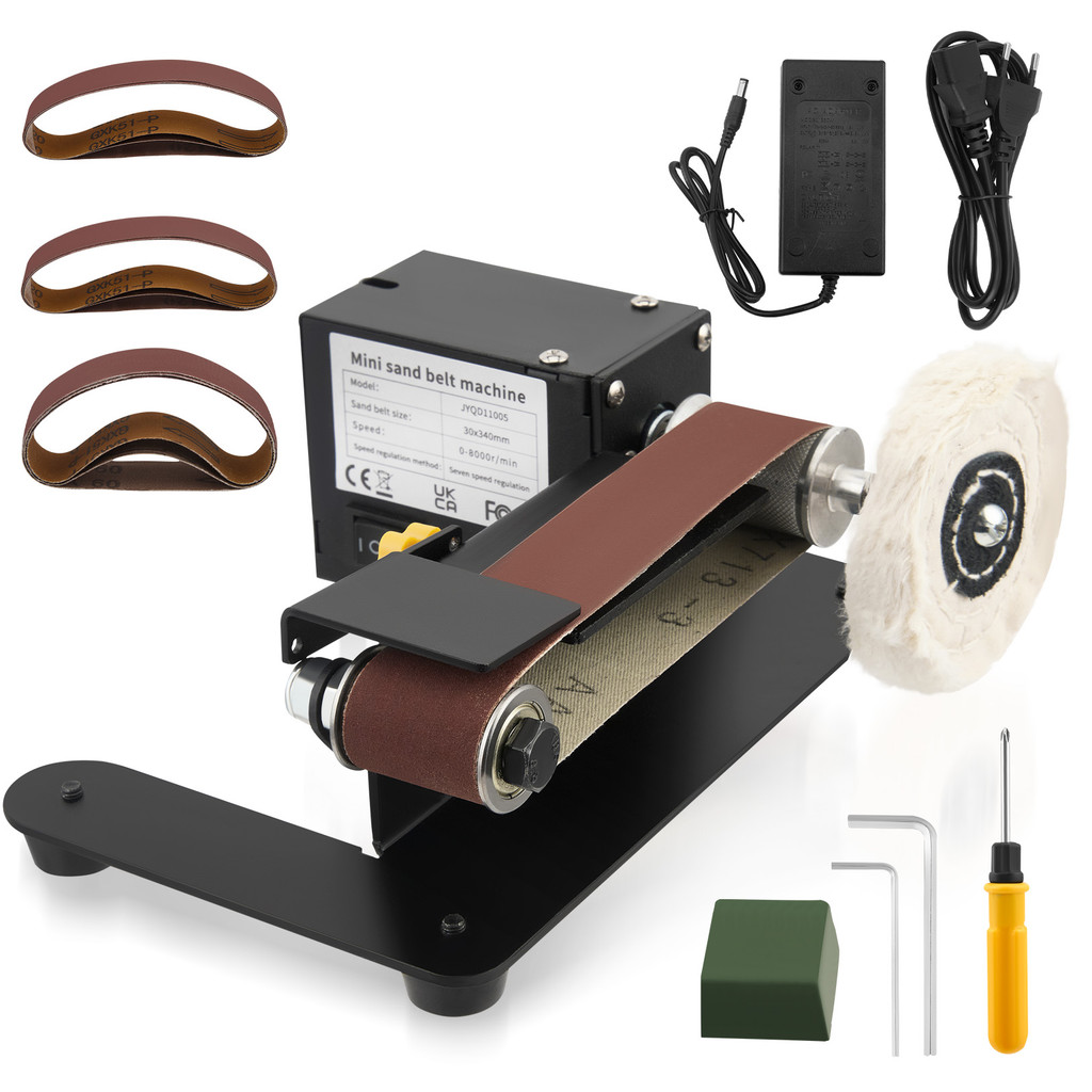 Kirim 24 Jam/ 330 x 30 mm Mini Belt Sander Electric - Mesin Amplas 7 Level Adjustable Dengan 20 Sabu