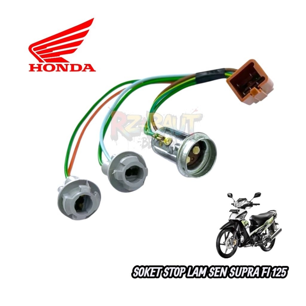 SOKET FITING FITTING LAMPU BELAKANG/LAMPU STOP/STOPLAMP SEIN SEN BEAT KARBU SUPRA X FIT SUPRA FI 125