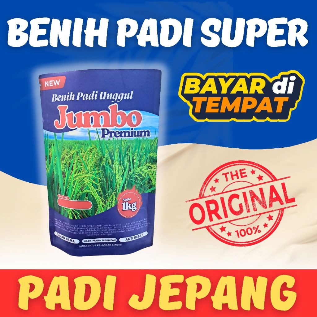 Benih Bibit Padi Jepang Japonica Original Kemasan 1Kg Kualitas Super Premium