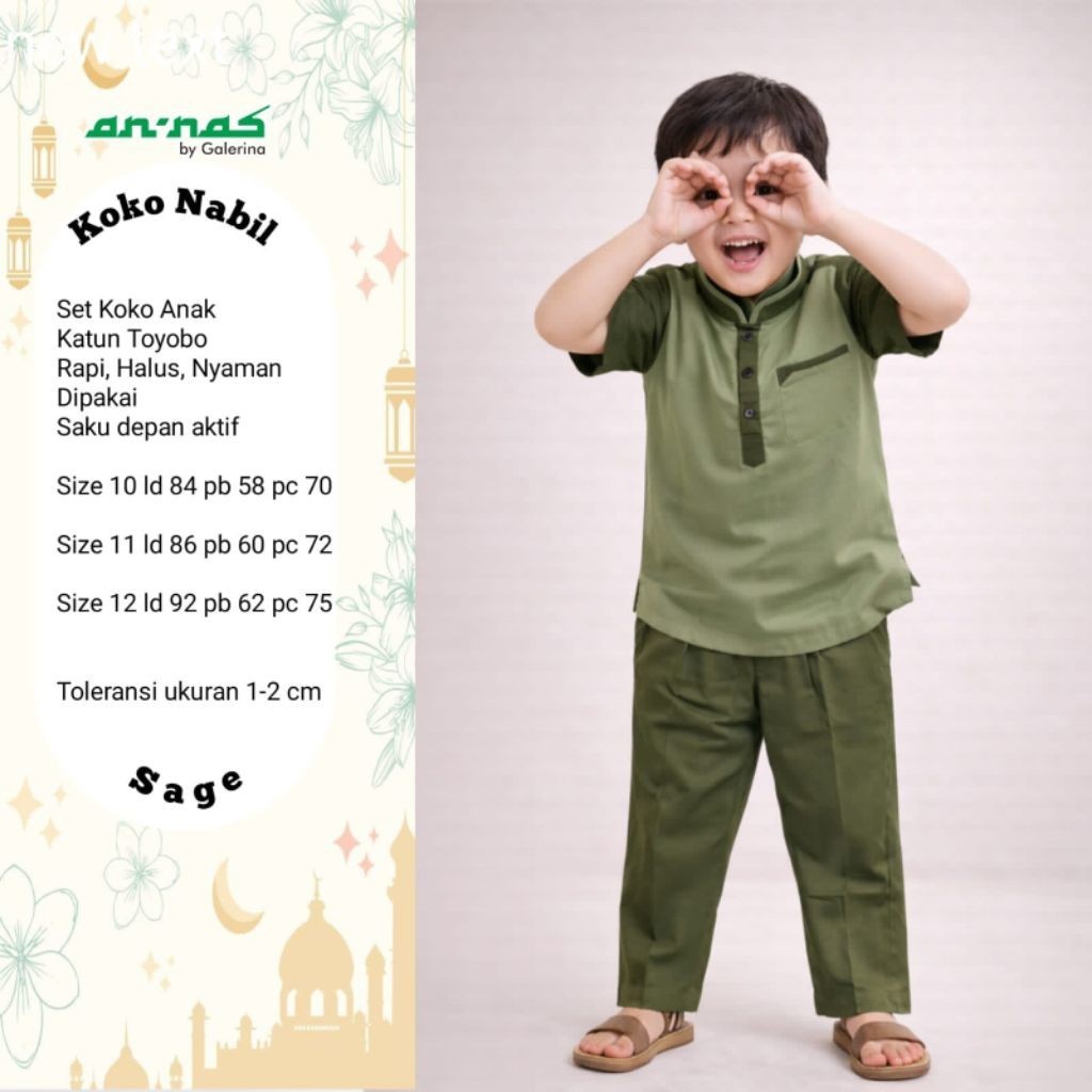 0102    Nabil setelan kemeja koko muslim anak laki-laki by Annas