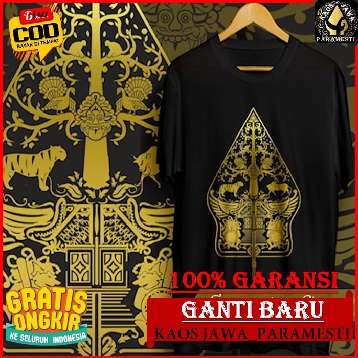 COD PARAMESTI BAJU KAOS WAYANG AKSARA JAWA PRIA DISTRO KEREN ORIGINAL BRANDED KAOS FASHION PRIA WANI