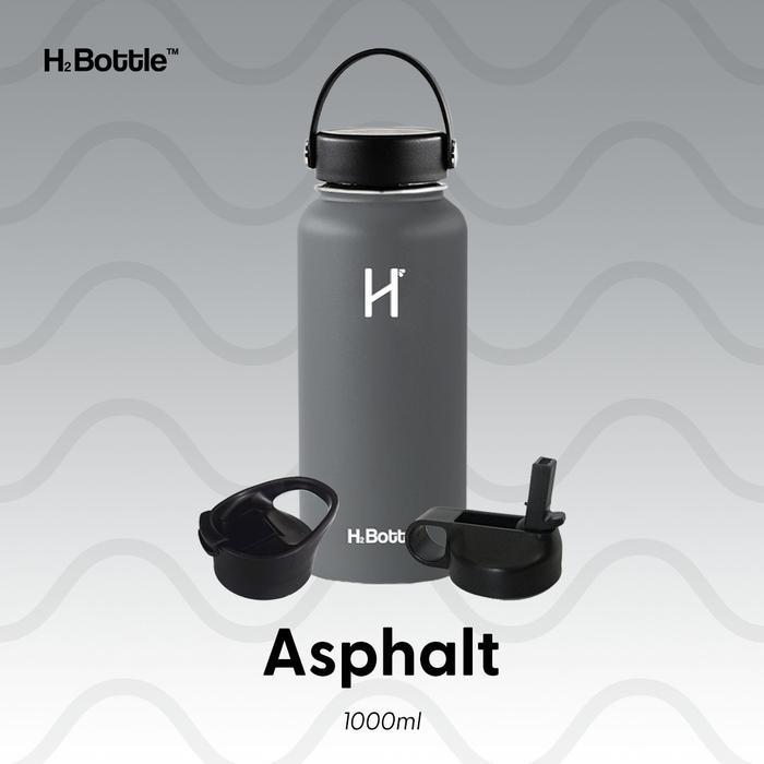 SixEleven4 H2 Bottle Vacuum Insulated Water Bottle 1 Liter - Asphalt