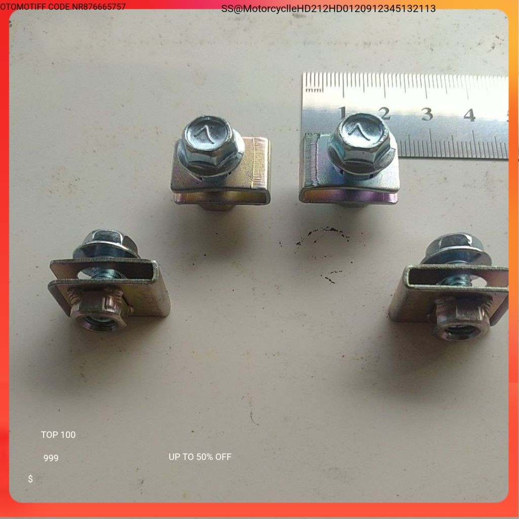 4 set baut plat nomor mobil ori baut 10 m6 motorcycle 9