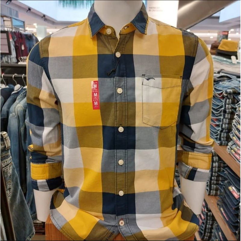 PROMO GUNCANG RAMADHAN KEMEJA CARDINAL JEANS SLIMFIT PREMIUM QUALITY KUNING