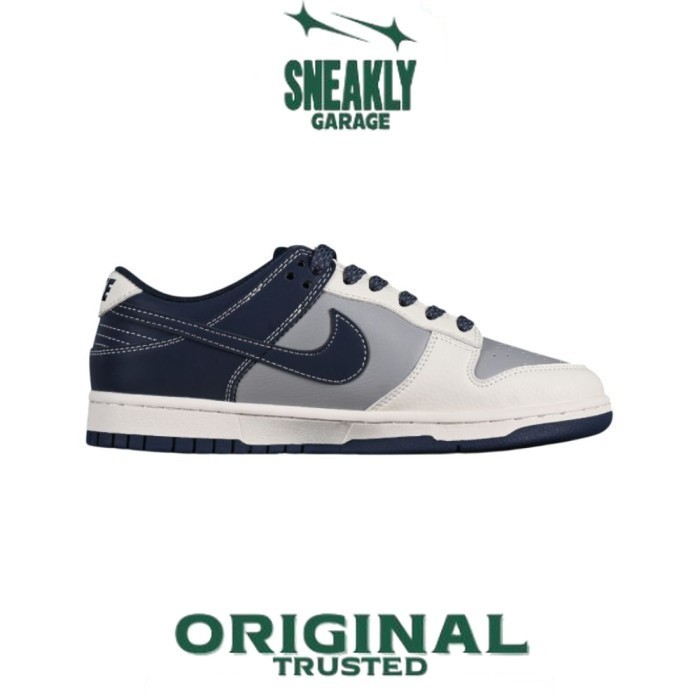 Sepatu Nike SB Dunk Low BAPE Off White Grey Blue  Sneakers Unisex
