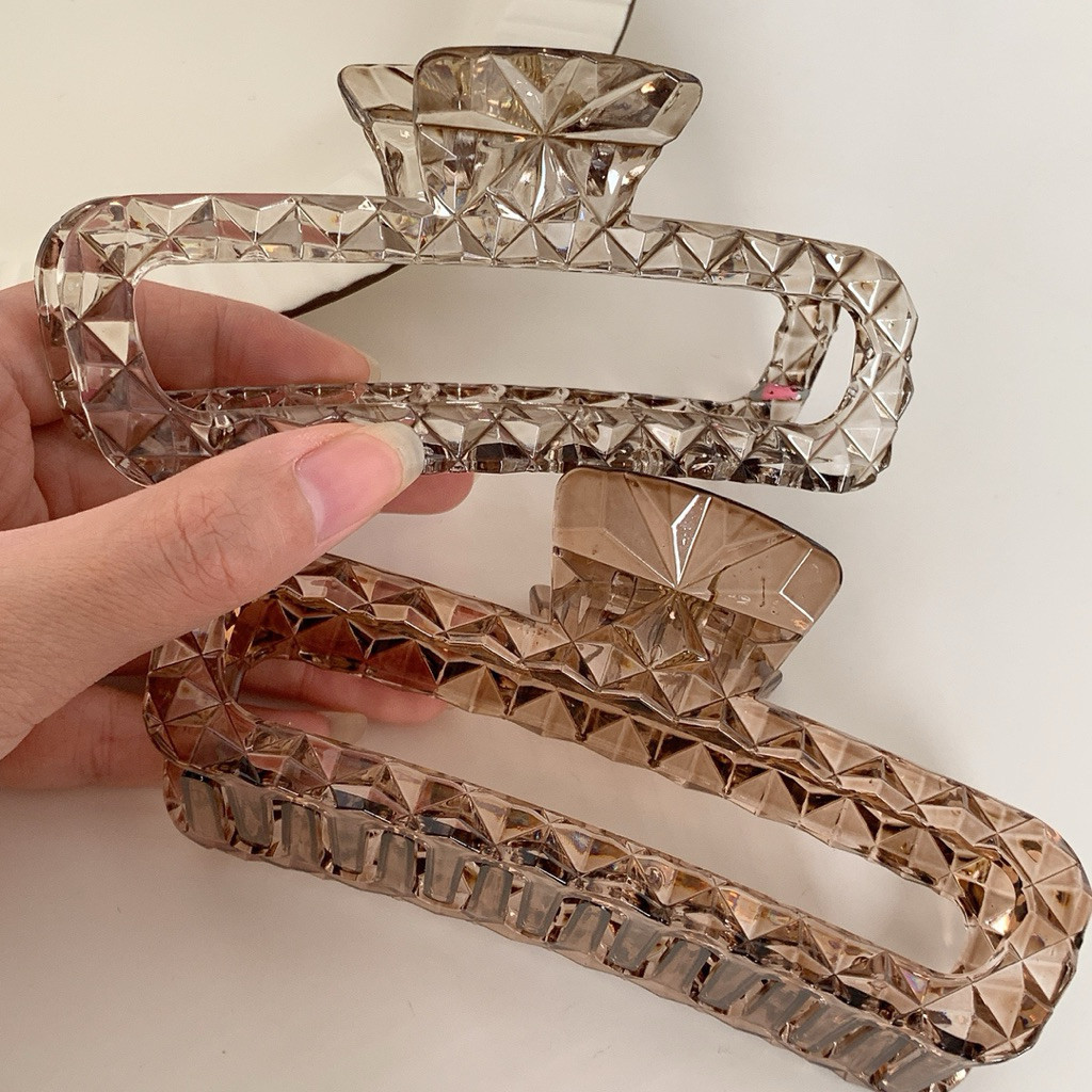 GROSIR JEPITAN RAMBUT supplier pertama Jedai Rambut Jumbo Crystal 13cm Big Strong Hairclaw Jepitan R