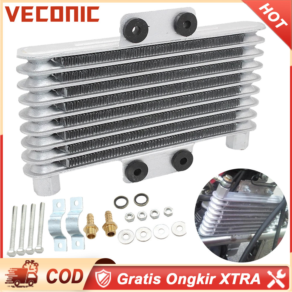 Aluminum 125ml Engine Oil Radiator Pendingin Oli Motor Aluminium Universal / Radiator Pendingin Mesi