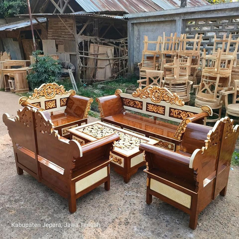 Kursi Tamu Madura Matahari Jati/Kursi Tamu Jati Minimalis