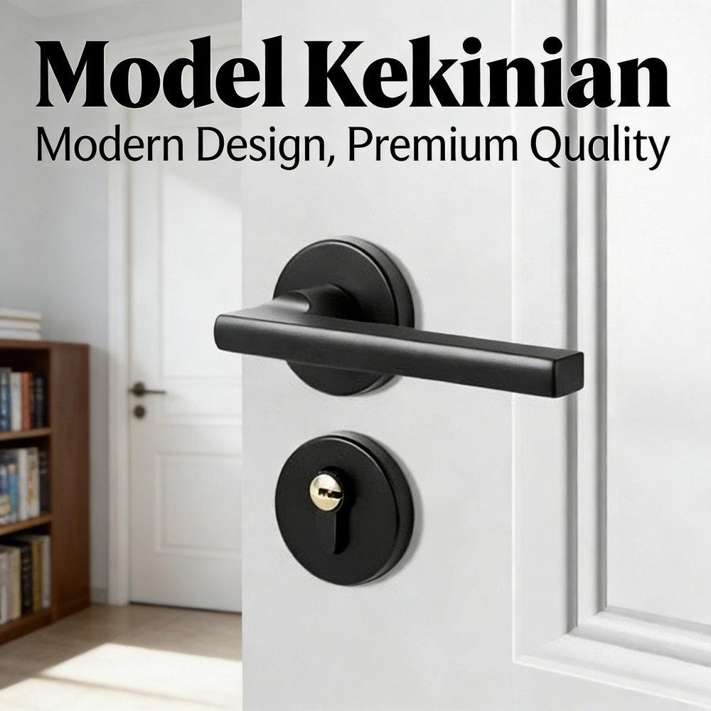 Kunci Pintu Kamar Tidur Hitam Kunci Pintu Baja Pintu Kayu Kunci Pintu Rumah Tangga Suku Cadang Pintu