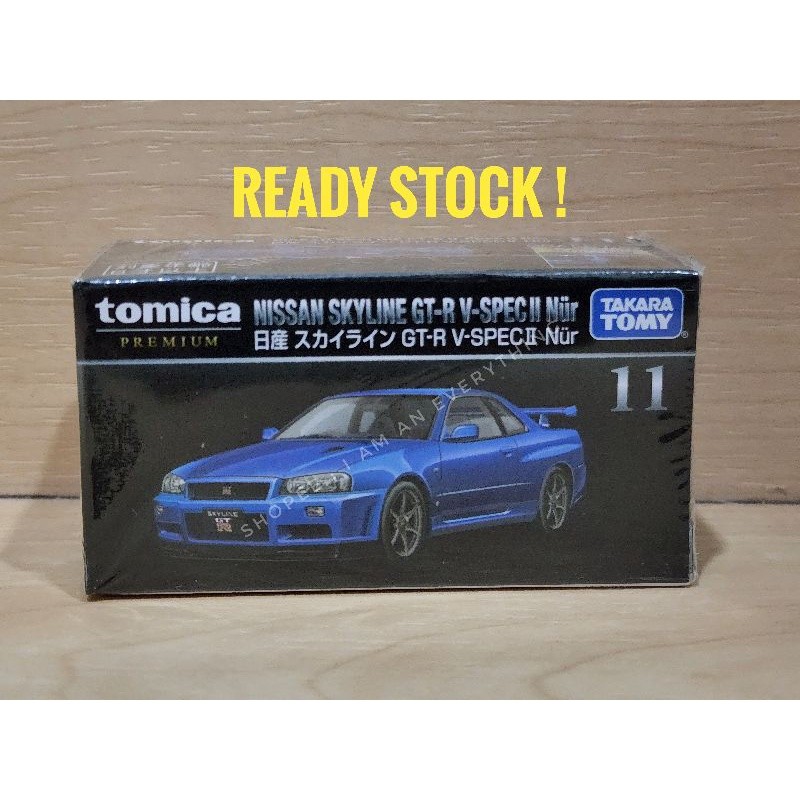 Tomica Nissan Skyline GT-R V R-34 Spec II biru original R34