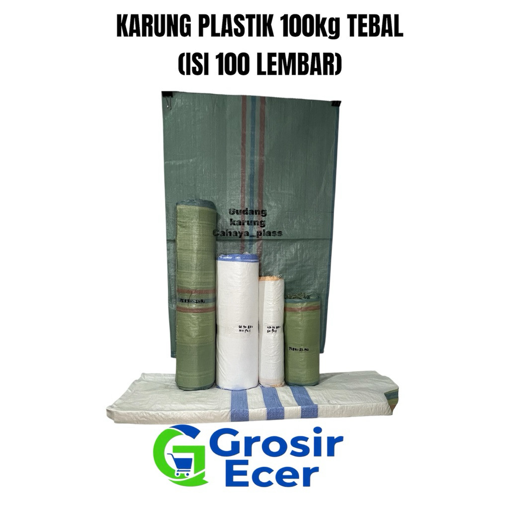 KARUNG PLASTIK Bekas 100kg 75x115Cm isi 100lembar