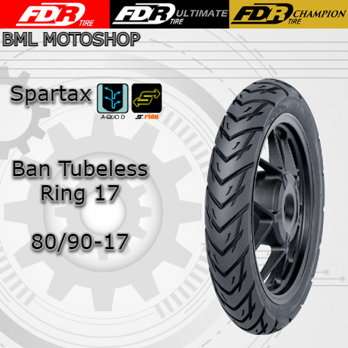 PROMO Ban Tubeless FDR 80/90-17 Spartax Ban Luar Bebek Ring 17
