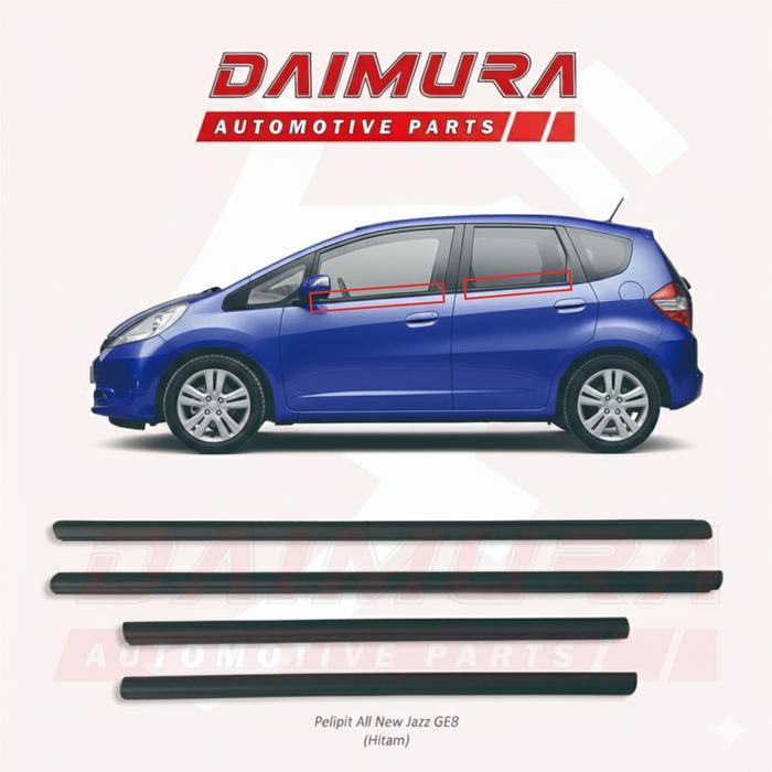 Karet Pelipit List Lis Kaca Weather Strip Mobil Jazz GE8 SET LUAR