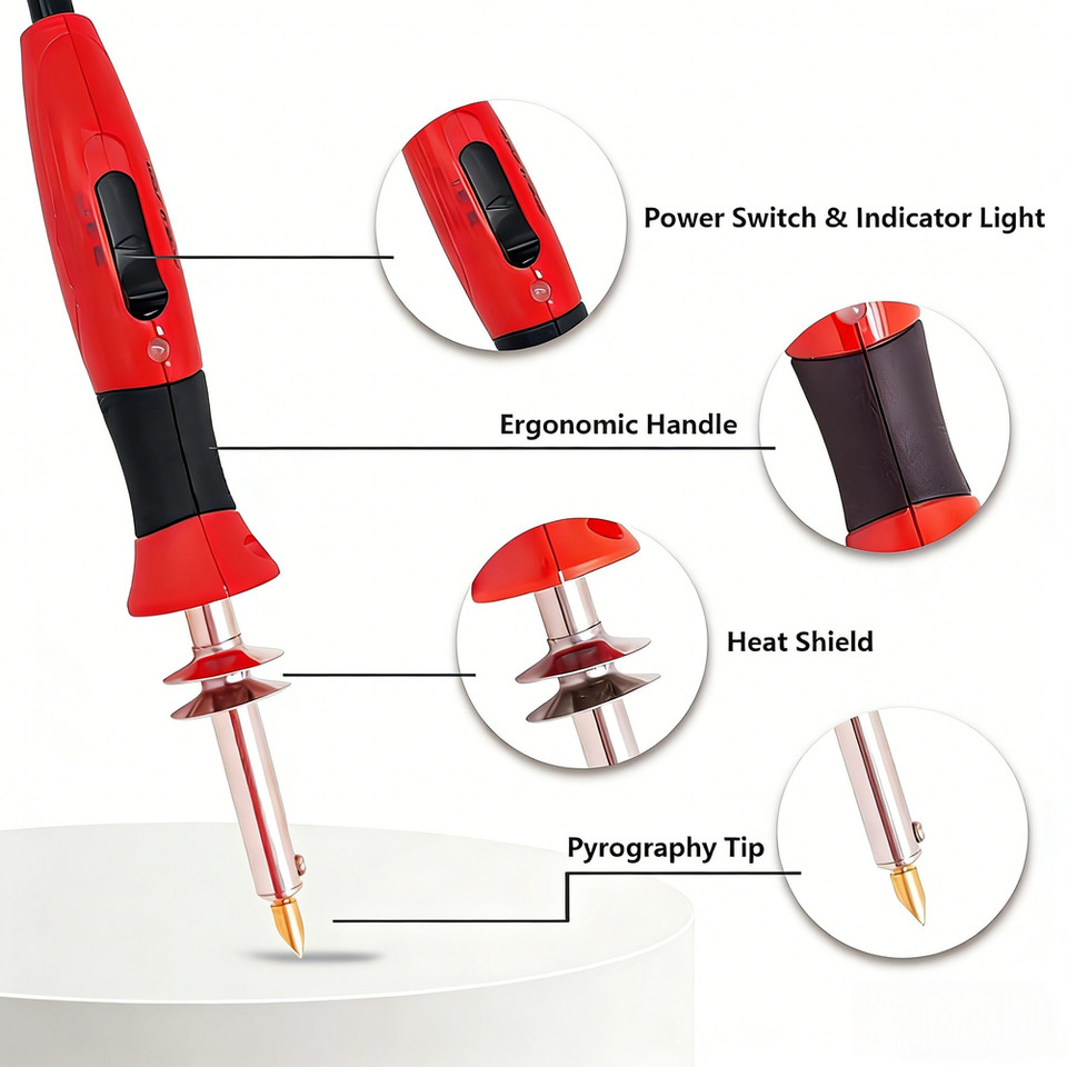 Wood Burning Tool Professional Wood Burner Pyrography Pen Kit Wood Burning Carving Pyrography Pen Ki