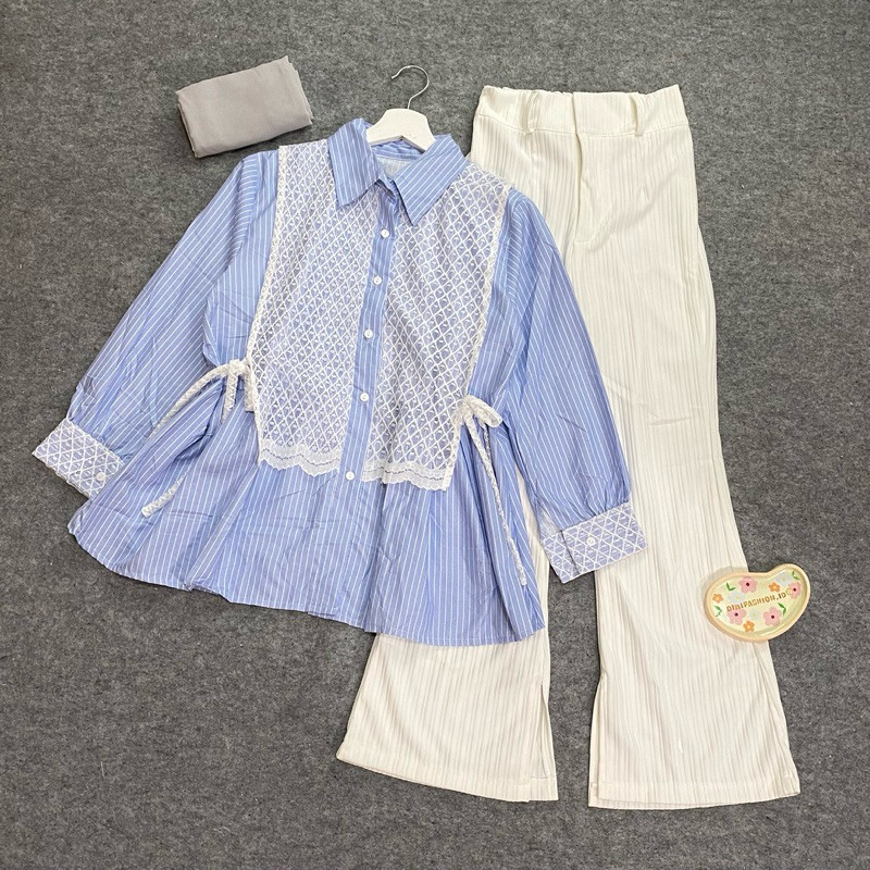 TERNASTORE Dimifashion.id MELUNA ONE SET(atasan+celana+hijab) outfit/one set kondangan