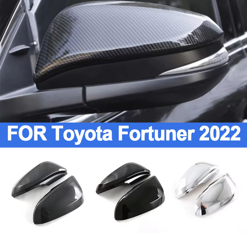 New Car Rearview Accessories Piano Black Door Mirror Cover Trim For Toyota Hilux Revo Fortuner INNOV