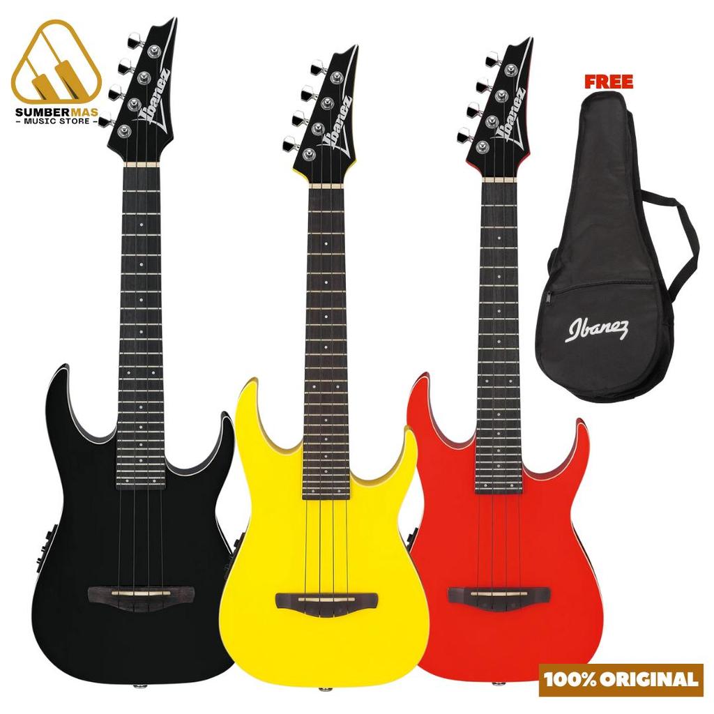Ibanez URGT100 Tenor Ukulele 4-String w/Preamp & Bag - Ukulele Tenor 4-senar Original Asli
