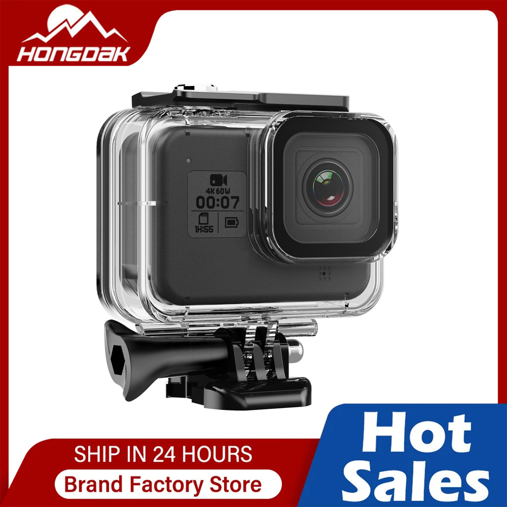 Untuk GoPro Hero 8 Black, Casing Tahan Air, Pelindung Selam Bawah Air, Penutup Selam 60M Untuk Akses