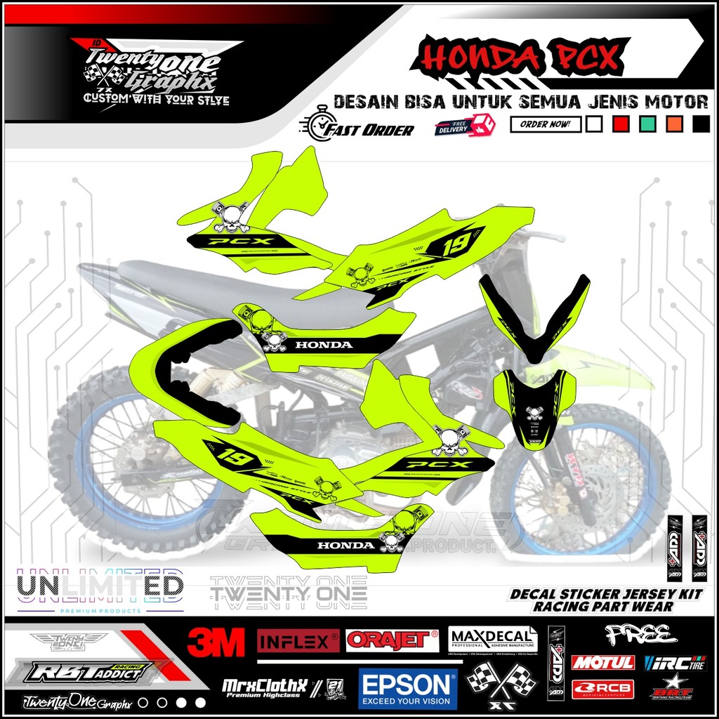Decal Stiker HONDA PCX 150-160 Polos Full Body 2021 2022 2023 2024 Sticker PCX 150 160 Limited Editi