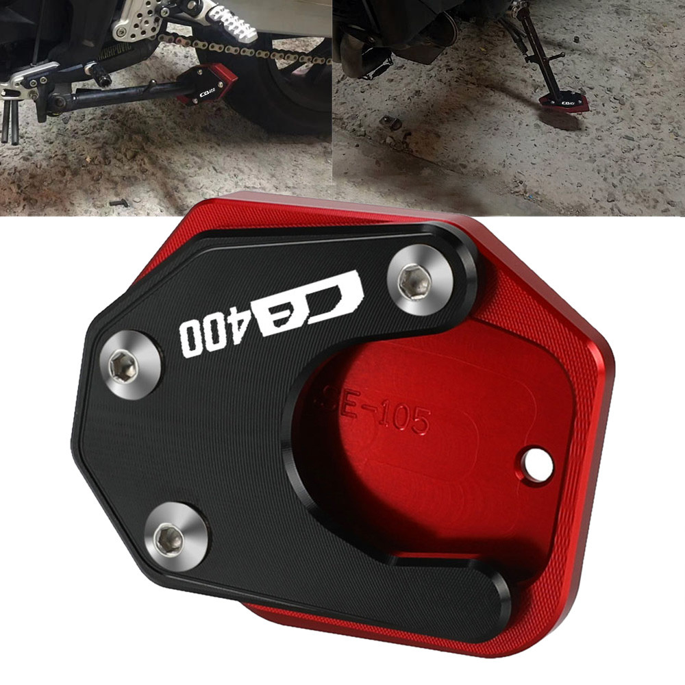 For HONDA CB 400 CB400 2008 2009 2010 2011 2012 Motorcycle Kickstand Foot Side Stand Extension Pad S