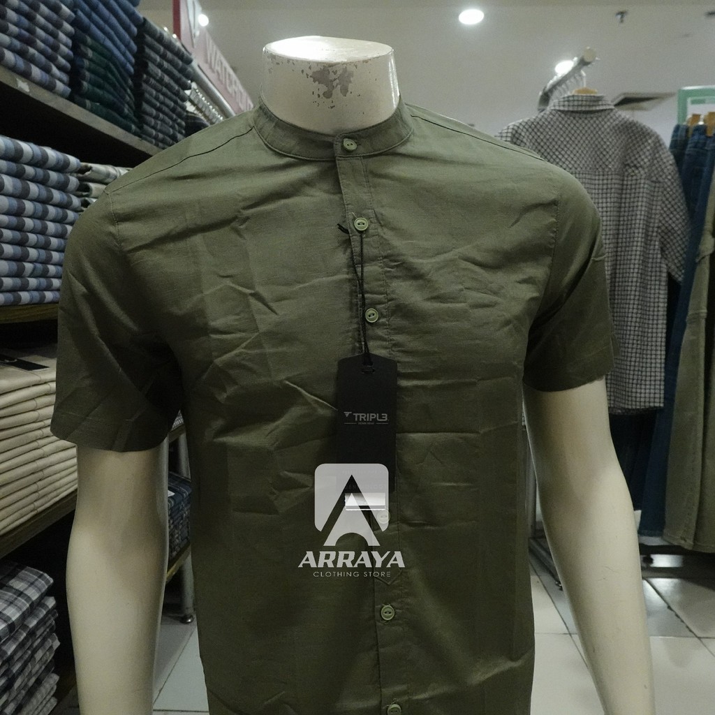 TRIPLE JEANS Kemeja Koko Short Sleeve SS.MC.448 1225