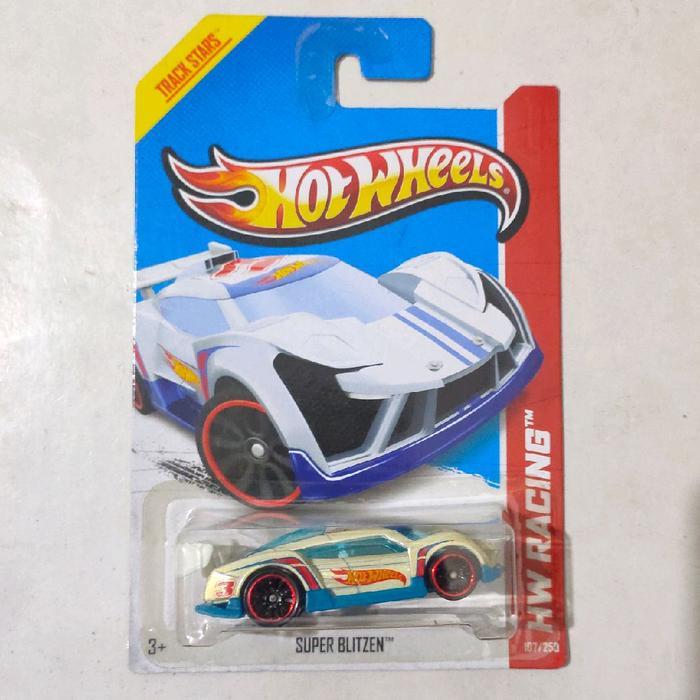 Mainan Hot Wheels Super Blitzen putih tampo HW 2013 HW Racing