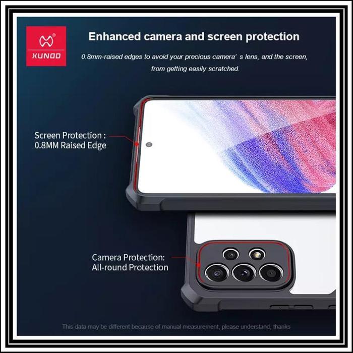 Case For SAMSUNG GALAXY A73 / A33 / A53 XUNDD BEETLE ORIGINAL HARD SOFT CASE PC - HITAM., SAMSUNG A3