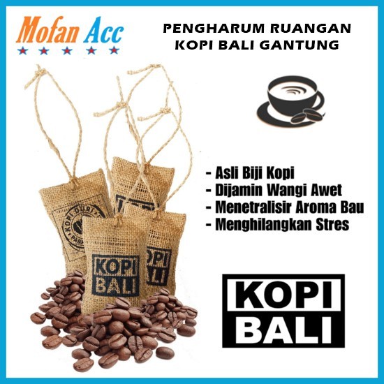 mutiara_co - Pengharum Pewangi Gantungan Mobil Biji KOPI BALI Parfum Ruangan Aroma Coffee Lampung Kr