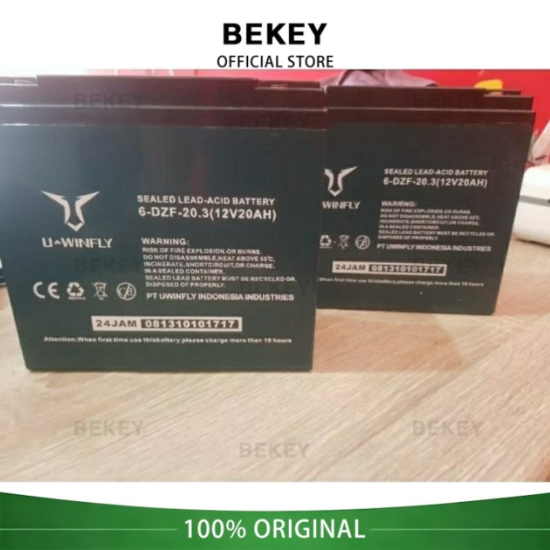 Aki ECERAN merk Uwinfly dan chilwee ORIGINAL 12V 20Ah