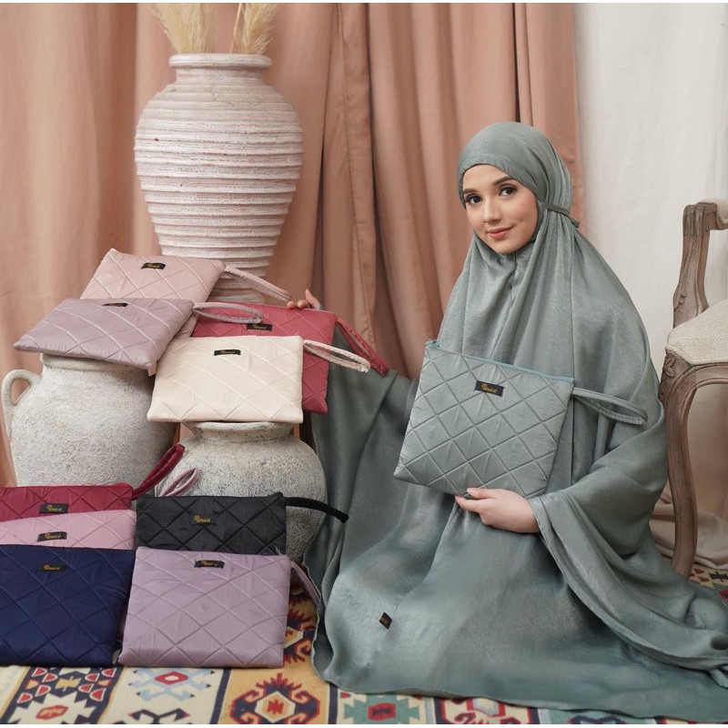 GARDESHOP.ID MUKENA SANTORINI POLOS/ MUKENA JUMBO / MUKENA LEBARAN