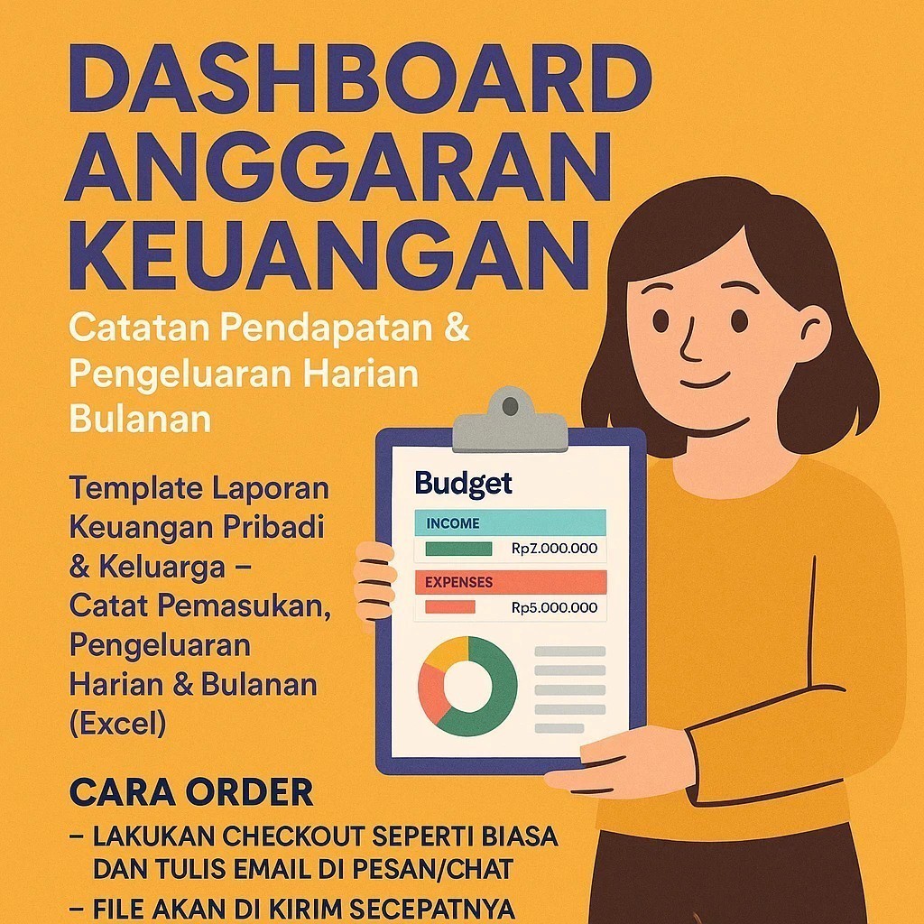 Dashboard Anggaran Keuangan – Catatan Pendapatan & Pengeluaran Harian Bulanan