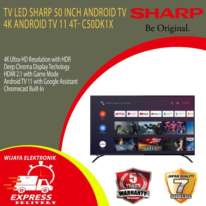 TV LED TV SHARP 50 INCH 4T-C50DK1I / ANDROID TV 11 UHD 4K